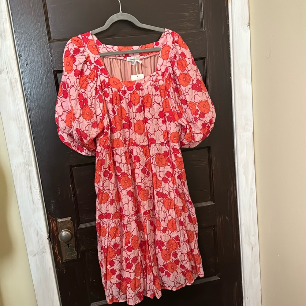 NWT Lena & Lou pink/orange floral dress